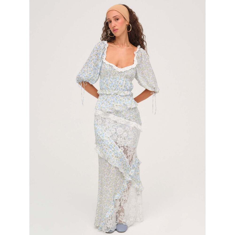 For Love & Lemons Riley Maxi Dress Size MM / Black